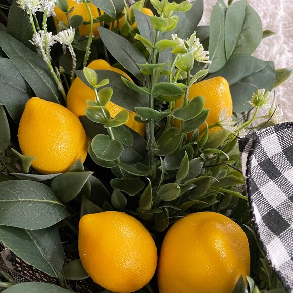 Vibrant Floral Collection Lemon Decor, NWT - Picture 3 of 5